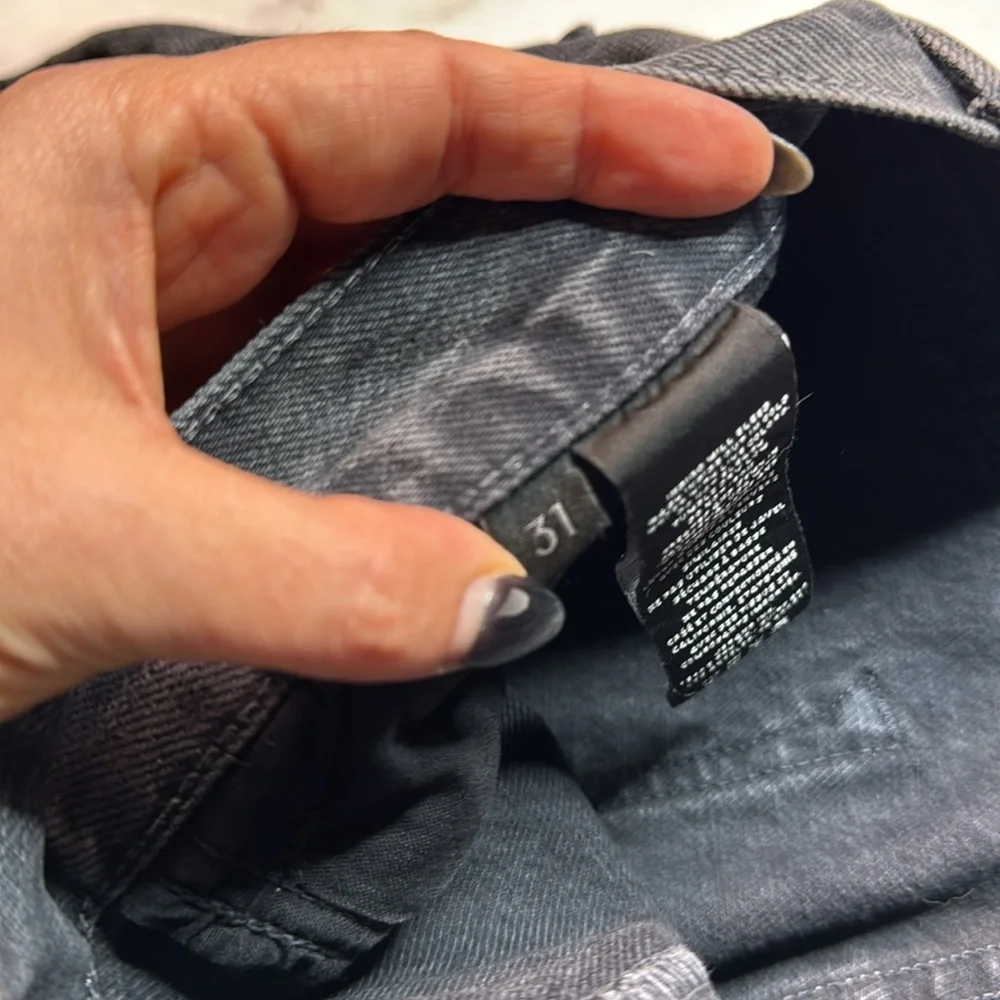 J Brand X Elsa Hosk Elsa Sunday Straight Jean in Faded Black - Picture 5 of 8